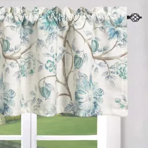 Leeva Valances for Windows Dining Room Bathroom, Rod Pocket Watercolor Floral... - Picture 1 of 3
