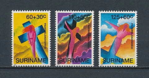 Suriname   B395-7 MNH, Crucifixion of Jesus, 1993 Cover