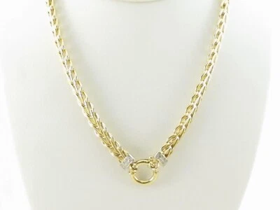 Collar de diamantes de oro amarillo de 14k de 17" Foto 1 de 4