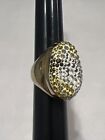 Swarovski Kinshasa Gold Ring with Yellow and Clear Crystals Size 8.5 EASTER EGG