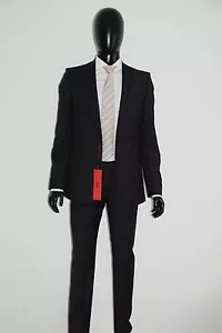 HUGO BOSS ANZUG, Mod. Amaro/Heise, Gr. 94 / 38L, Regular Fit, Dark Grey - Bild 1 von 10