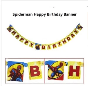 Spiderman Happy Birthday Banner Party Decoration Supplies - Picture 1 of 1