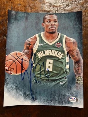 Foto firmada por Eric Bledsoe PSA ADN certificado de autenticidad autografiada Milwaukee Bucks Foto 1 de 4