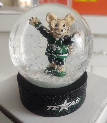 TEXAS STARS RINGO the Ringtail - Mini Snow Globe AHL Hockey Minors NEW with Box Cover
