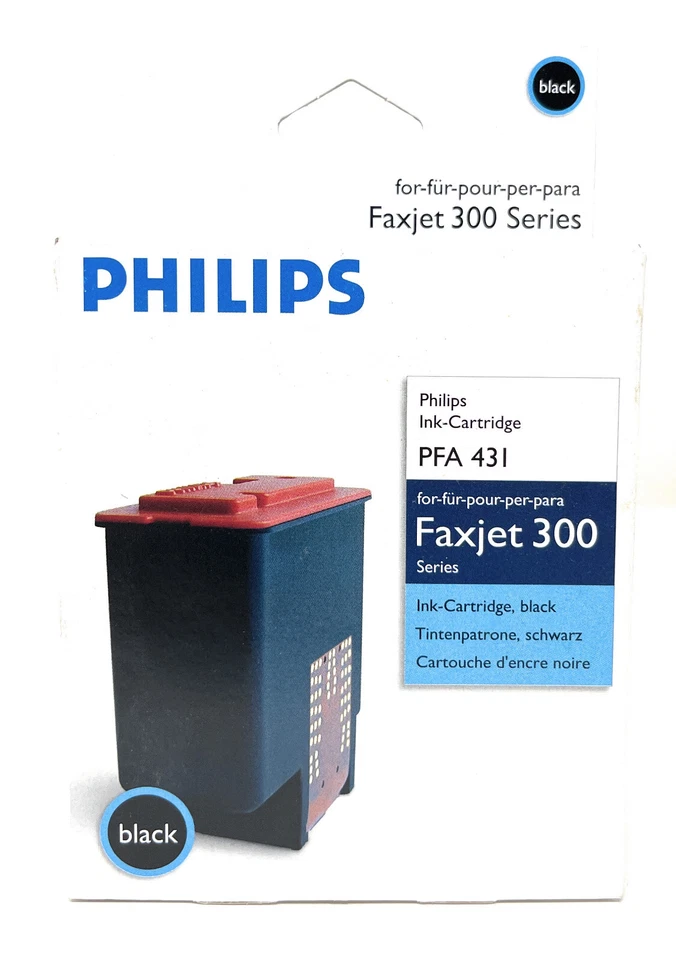 Cartucho de Jato de Tinta Preto Original PHILIPS PFA-431 Para FAXJET 300/FAX 300 [Caixa Uma] - Imagem 1 de 1