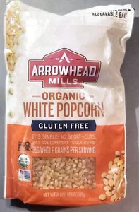 Arrowhead Mills Organic White Popcorn – 24 oz – Non-GMO, Gluten-Free 2 Pack - Picture 1 of 2