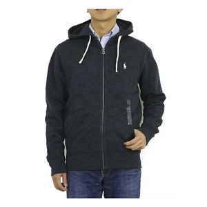 Polo Ralph Lauren Big & Tall Full Zip Hooded Sweatshirt - Navy Heather - Sz: 2XB - Picture 1 of 5