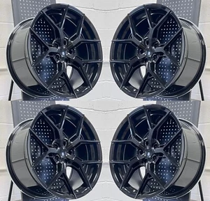 20" Wheels 20x8.5 +35 5x114.3 Black For Nissan Infiniti QX50 Q50 QX60 2015-2022 - Picture 1 of 3