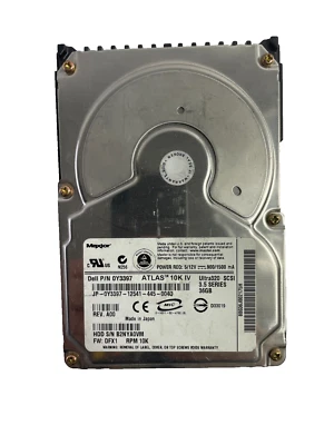 Maxtor Ultra320 SCSI 36GB Model Dell P/N OY3397 Hard Disc Drive Cache 8 MB - Image 1 of 3