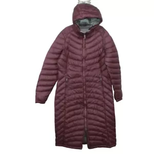 LL Bean Women's Ultralight 850 Down Coat Long Dark Plum Size XS - Picture 1 of 12