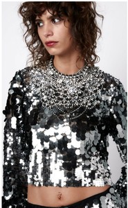 blusas lentejuelas zara