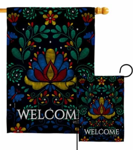 Bordador de bienvenida bandera jardín dulce vida hogar regalo patio casa pancarta - Imagen 1 de 19