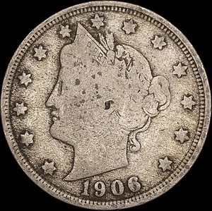 1906 5C Liberty Head "V" Nickel Uncertified Circulated - Picture 1 of 2