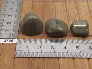 LOT PYRITE pierres roulées naturelles qualité AB 29,6gr - memoire concentration - Imagen 1 de 3