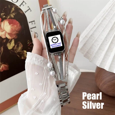 Brazalete Retro Perla Turquesa Para Apple Watch Correa 49mm 41 45 38 40mm 44mm Correa Foto 1 de 4