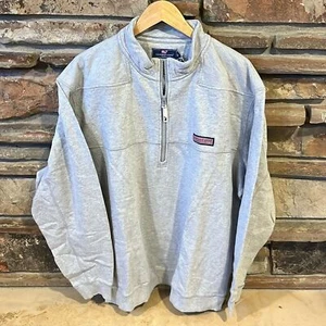 Vineyard Vines Shep Shirt Heather Grey Terrycloth Half Zip Pullover Citizens - Picture 1 of 8