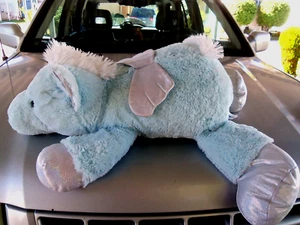 Large teal blue Floppy plush stuffed Pegasus 31" - Picture 1 of 8