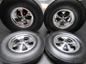 KEYSTONE DRAG RACING 1:18 WHEEL AND TIRE SET ACME A1806028W SLICK VINTAGE RACE - Picture 1 of 7