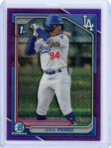 Jerel Pérez 2024 Bowman 1st Purple Mojo 226/250 Dodgers - Imagen 1 de 2