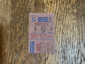 1976 Beach Boys Concert Ticket Stub Madison Square Garden 11/25/1976 - Picture 1 of 3