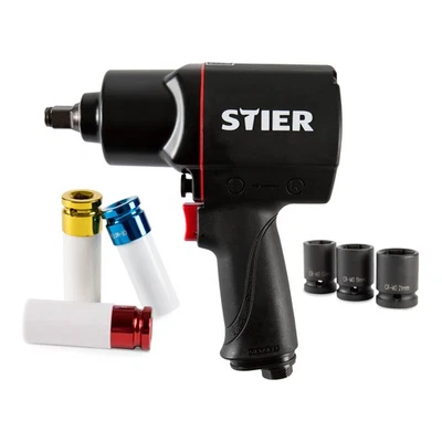 STIER Druckluft Schlagschrauber 17-BBS Satz 8-teilig max. Lösemoment 1.756 Nm - Bild 1 von 4