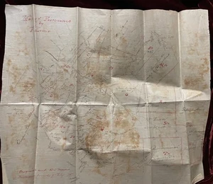 1875 FAIRCHANCE PA FAYETTE COUNTY MANUSCRIPT MINING PROPERTY MAP - Picture 1 of 5