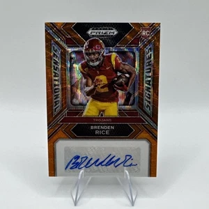 2024 Prizm Draft Picks Saturday Star Signatures Brenden Rice Orange Prizm /75! - Bild 1 von 4