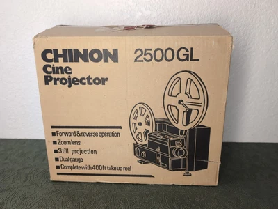 Proyector de películas CHINON 2500GL DUAL 8mm Velocidad AJUSTABLE en caja original  Foto 1 de 4
