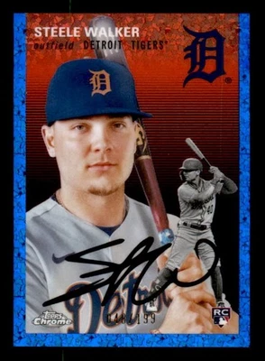 2023 Topps Chrome Platinum Anniversary Blue Refractors #70 Steele Walker /199 - Image 1 of 2