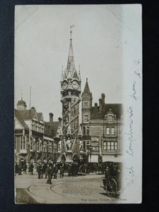 Leicester THE CLOCK TOWER showing FREEMAN HARDY WILLIS Store c1902 UB Postcard - Picture 1 of 3