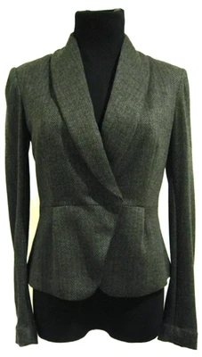 H&M Herringbone Long Sleeve Jacket Size 6 Narrow Sleeves - Image 1 of 4