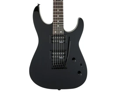 Guitarra Eléctrica Jackson JS Series Dinky JS12 Usada Negra Brillante con Amaranto FB Foto 1 de 4