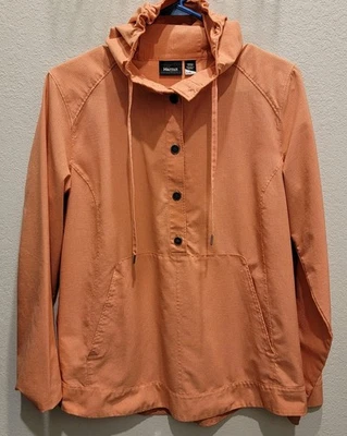 Chaqueta con Capucha Marmot Lorey Para Mujer Talla Grande Naranja Melocotón Senderismo Aire Libre Foto 1 de 4
