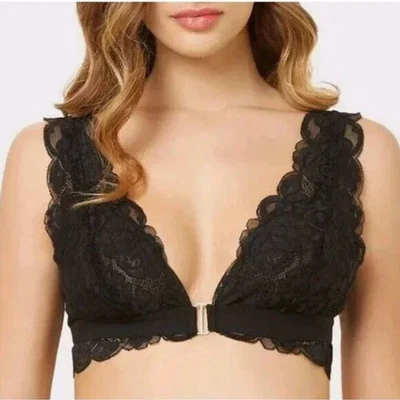 We are HAH Free People Got Ur Back Bra Black Lace & Mesh Lined Bralette Size XS - Image 1 of 4