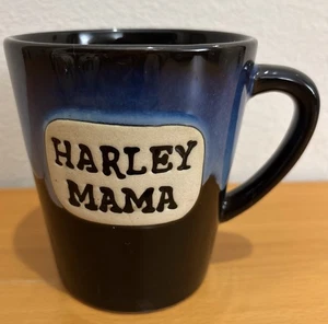 Harley Mama Mug - Shades of Blue and Dark Brown - Picture 1 of 7
