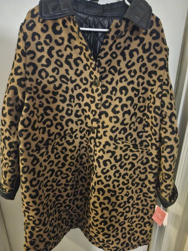 Kate Spade giacca grande in lana stampa animalier