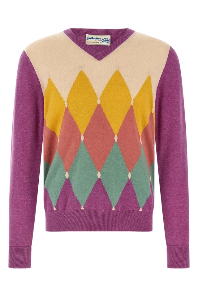 BALLANTYNE Purple Cashmere Sweater New And Authentic - Image 1 of 2