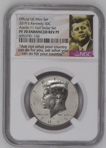 2019-S Kennedy Half Dollar Coin NGC PF 70 Enhanced Reverse Proof Apollo Set - Picture 1 of 2