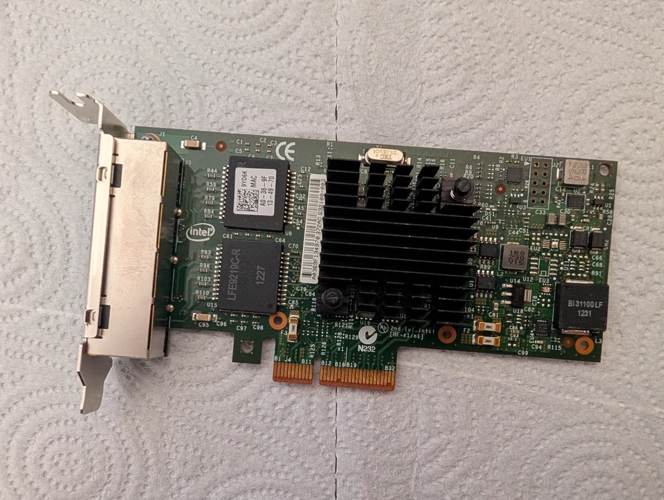 Scheda Intel Ethernet Server Adapter I350‑T4  Ethernet 1 Gb 4 porte BASE‑T - Immagine 1 di 4