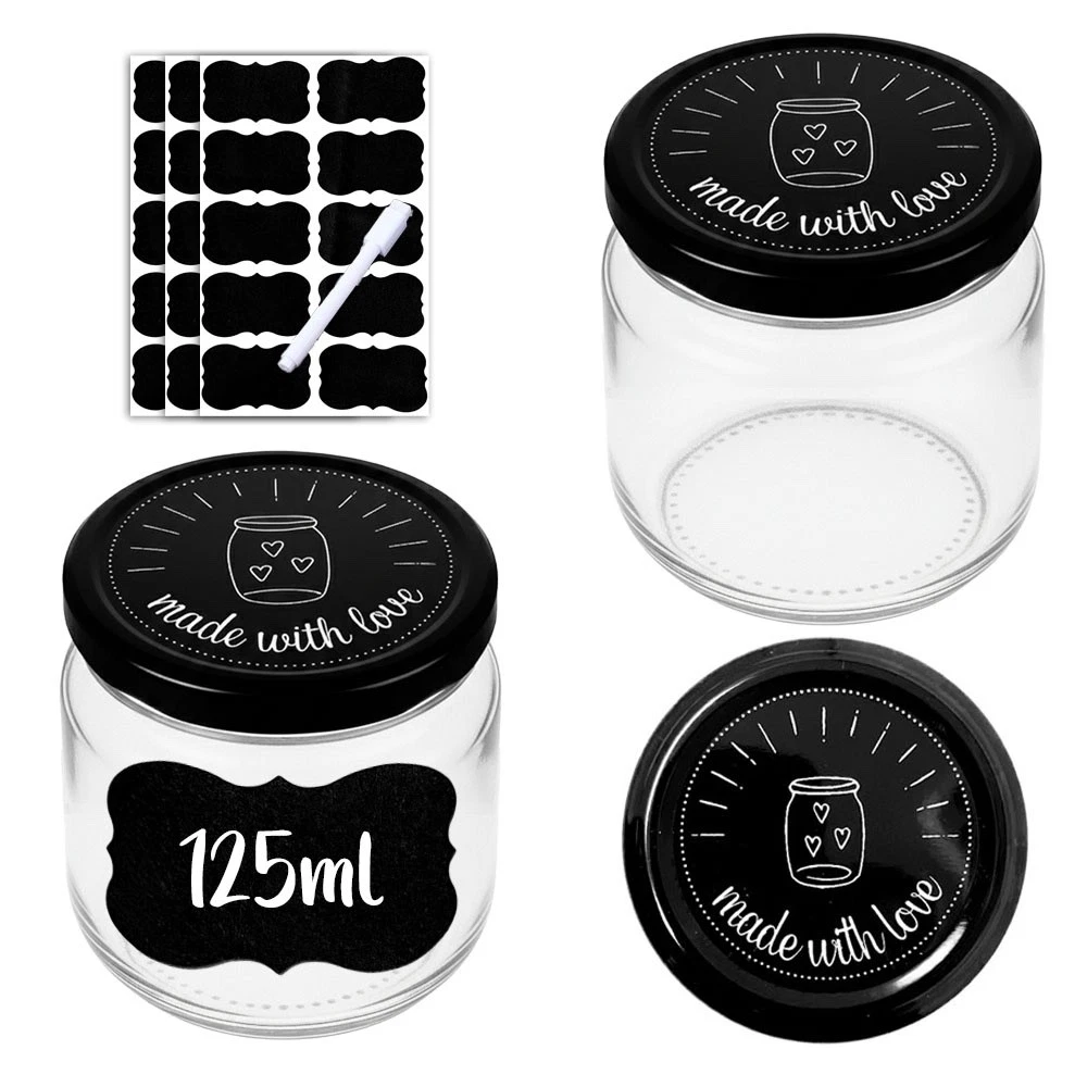 Aieve Einmachglasdeckel – 4 Stück, Breite Öffnung, Auslaufsicher Mit Klappdeckel, BPA-frei