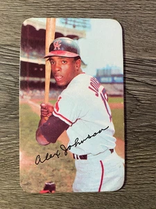 1971 TOPPS SUPERS 3X5 BASEBALL KARTE = #8 ALEX JOHNSON, ANGELS - Bild 1 von 2