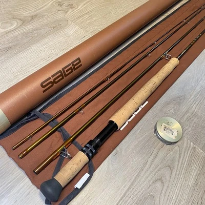 Sage SLT 5120-4 Graphite IIIe 5wt 12'0" caña de pescar con mosca con calcetín y tubo Foto 1 de 4
