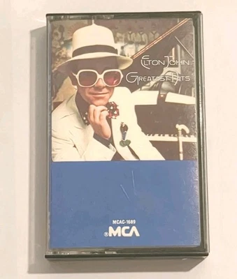 Elton John - Greatest Hits - Cassette (1985, MCA) MCAC-1689 "Rocket Man" - Used - Image 1 of 4
