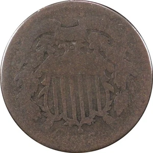 1866 2c Two Cent Piece, Lowball Grade, Fair (FR), Starting at 99c with No Res! - Picture 1 of 3