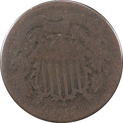 1866 2c Two Cent Piece, Lowball Grade, Fair (FR), Starting at 99c with No Res! - Image 1 of 3