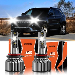 LED Headlight Kit Bulbs High Beam Combo White For Jeep Grand Cherokee 1999-2017 - Foto 1 di 11