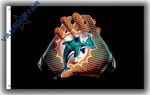 Miami Dolphins Gloves football team Memorable flag 90x150cm 3x5ft best banner Cover
