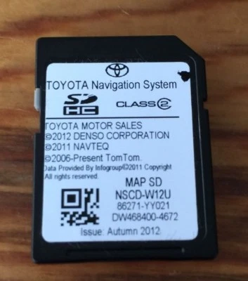 2012 2013 2014 TOYOTA SIENNA SEQUOIA TUNDRA NAVIGATION SD CARD 86271-YY021 OEM🟠 - Image 1 of 4