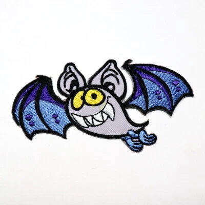 Vampire Bat Patch Funny Face Dracula Kids Artwork Emblem for DIY Iron on Clothes - Image 1 of 4