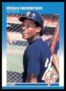 1987 Fleer #101 Rickey Henderson  Yankees 
